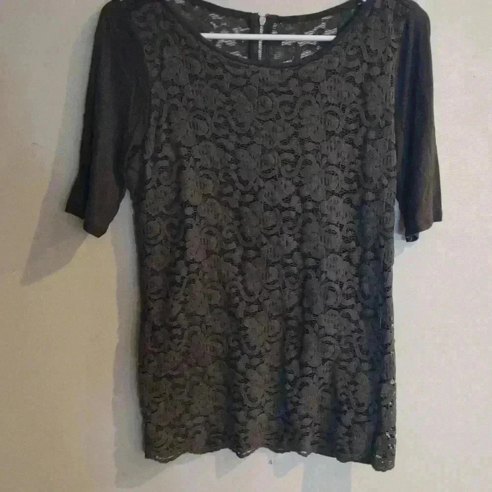 Soho Jeans New York‎ And Company Womens Small Dark Green Short Sleeve Top